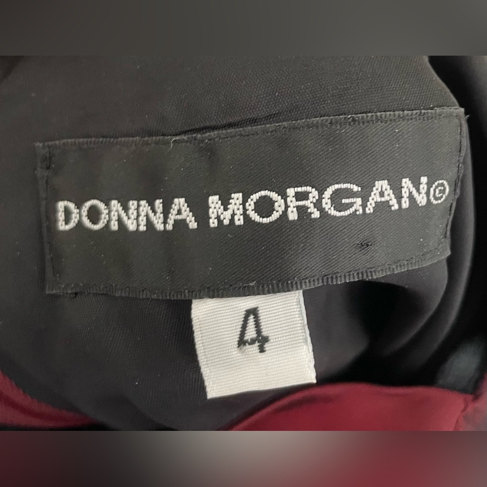 Donna Morgan Burgundy Maxi Dress - Picture 4 of 5